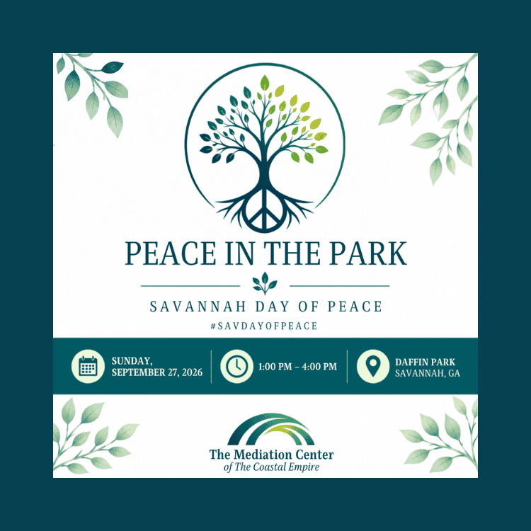 Sav Master Calendar – Peace in the Park 2026
